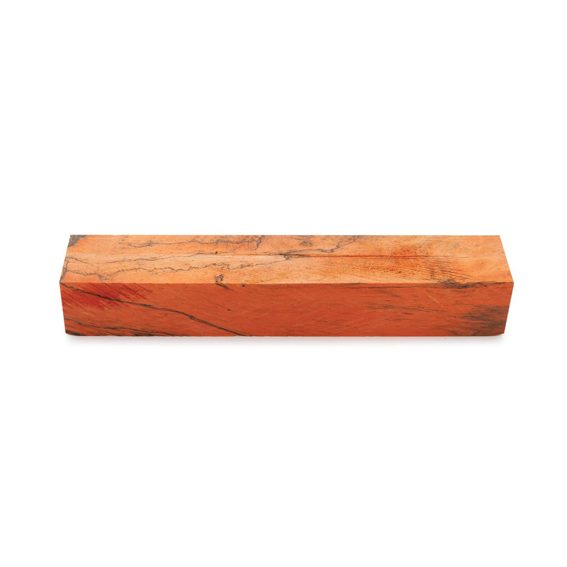 Stabilized & Dyed Spalted Tamarind Pen Blank - 3/4" x 3/4" x 5" - Color:Orange